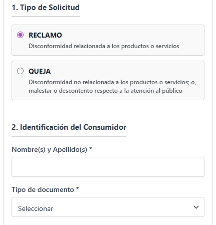 Formulario de Libro de Reclamaciones